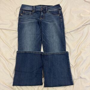 American Eagle Next Level Kick Boot Jeans • Dark Wash • Size 6 Short • EUC